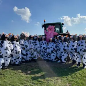 From 8 to 32 people based on location, either way, it can be like herding cats!!