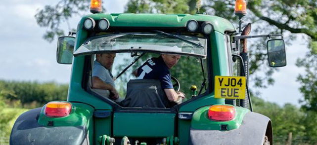 tractor driving